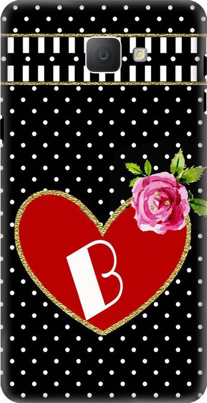 Coberta Case Back Cover for Samsung Galaxy J7 Max Red Heart Alphabet Letter B Design Back Case For Samsung Galaxy J7 Max By Coberta  (Multicolor, Pack of: 1)