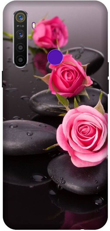 URCHIN Back Cover for Realme 5i  (Black, Pink, Shock Proof, Pack of: 1)