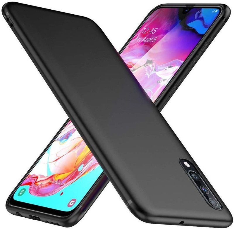 Elica Back Cover for Samsung Galaxy A70  (Black, Shock Proof, Silicon, Pack of: 1)