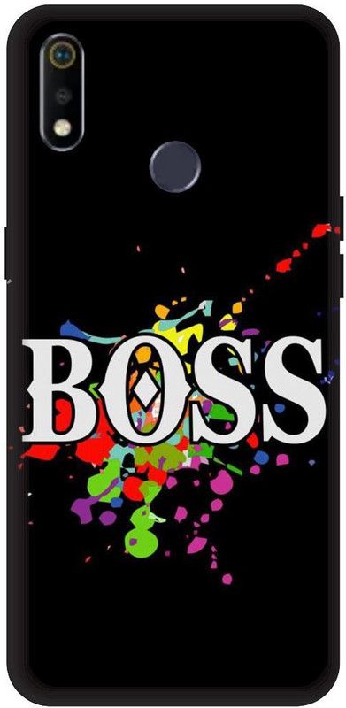 SSMORYA Back Cover for Realme 3, Realme 3i, BOSS Letter Multicolour Printed  (Multicolor, Shock Proof, Pack of: 1)
