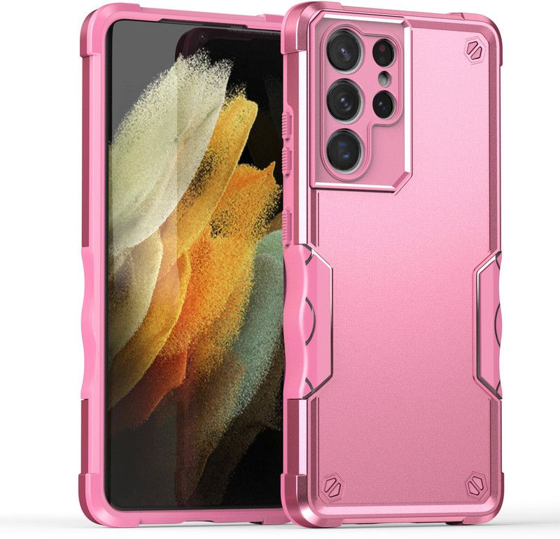 Q Wallet Back Cover for Samsung Galaxy S21 ULTRA  (Pink, Dual Protection, Pack of: 1)