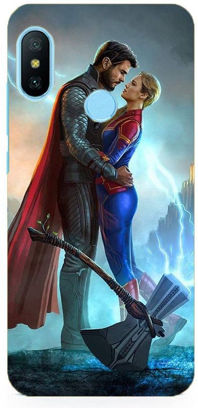 NDCOM Back Cover for Redmi Y2 Avengers End Game Thor And Captain Marvel Printed  (Multicolor, Hard Case, Pack of: 1)