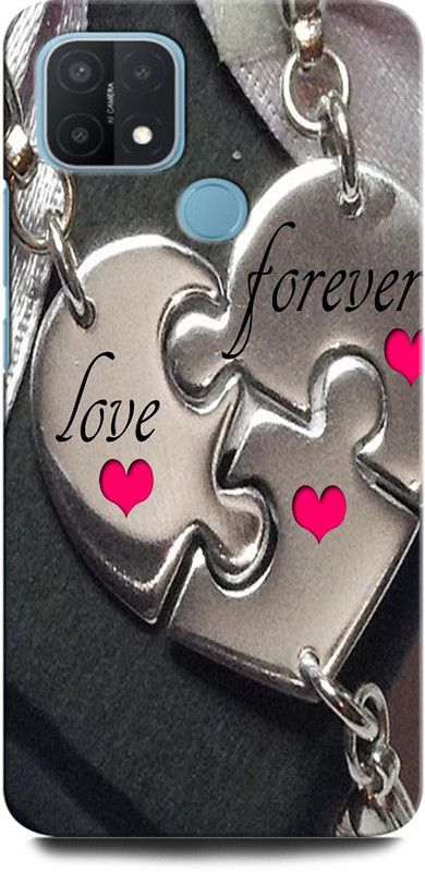 ORBIQE Back Cover for OPPO A15S CPH2179 LOVE, CHAIN, KEY, HEART, COUPLE LOVE  (Multicolor, Hard Case, Pack of: 1)