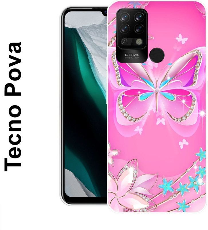 SUPER CASE Back Cover for Tecno Pova  (Pink, Silicon)