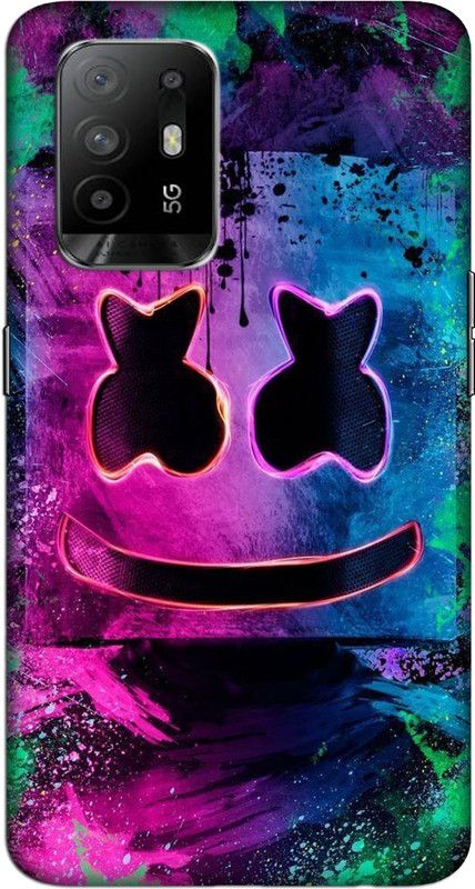 CROKIAN Back Cover for Oppo F19 Pro Plus 5G Marshmello Back Cover  (Purple, Hard Case)