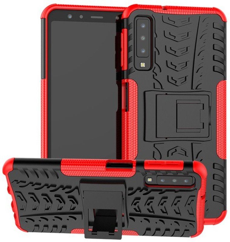 Elica Bumper Case for Samsung Galaxy A7 2018 Edition  (Red, Rugged Armor, Pack of: 1)