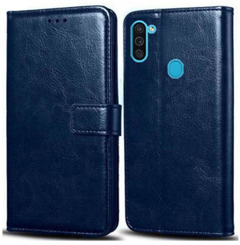 Mashgul Flip Cover for Samsung Galaxy M11  (Blue, Shock Proof, Pack of: 1)
