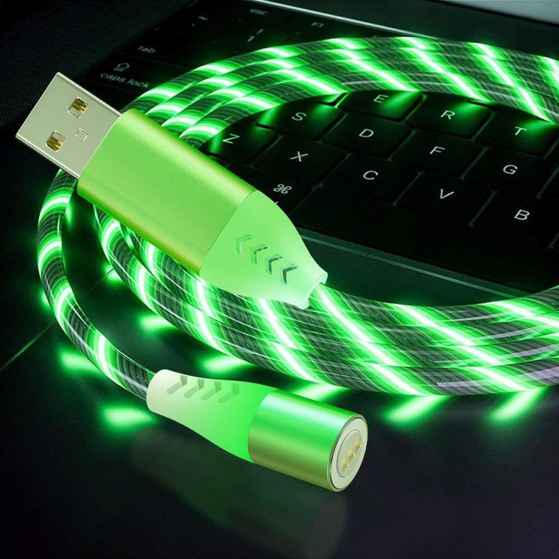 Twixxle Magnetic Charging Cable 1 m XXI™-111-NPR-Cable Magnetic Usb Charger  (Compatible with All Smartphone Support, Multicolor)