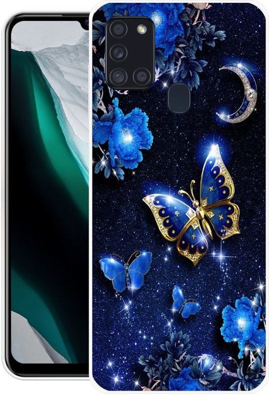 PAEDICON Back Cover for Samsung Galaxy A21s  (Blue, Grip Case, Silicon)