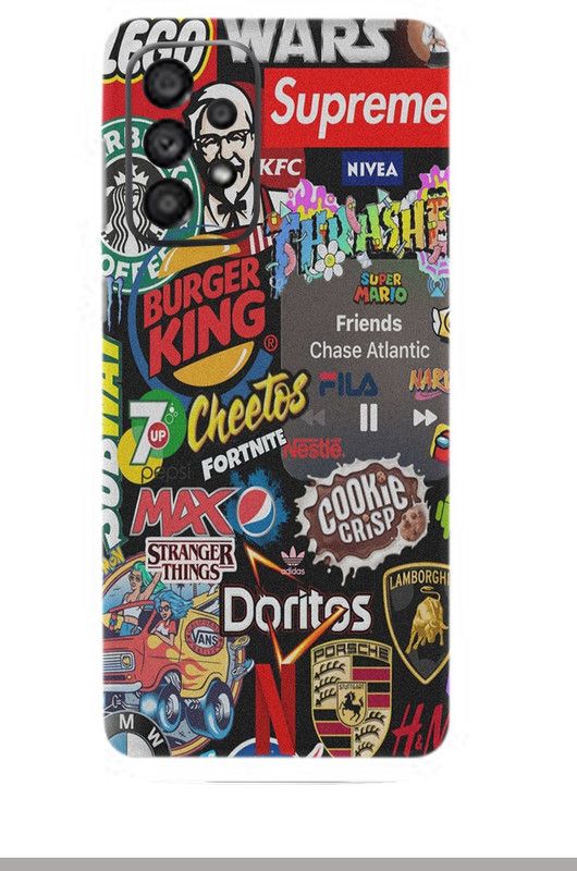 Mclaxa Teenage Stickers Mobile Back Skin, Teenage Stickers, Samsung A73 5g Mobile Skin  (Teenage Stickers Skin With Super Matte Finish)