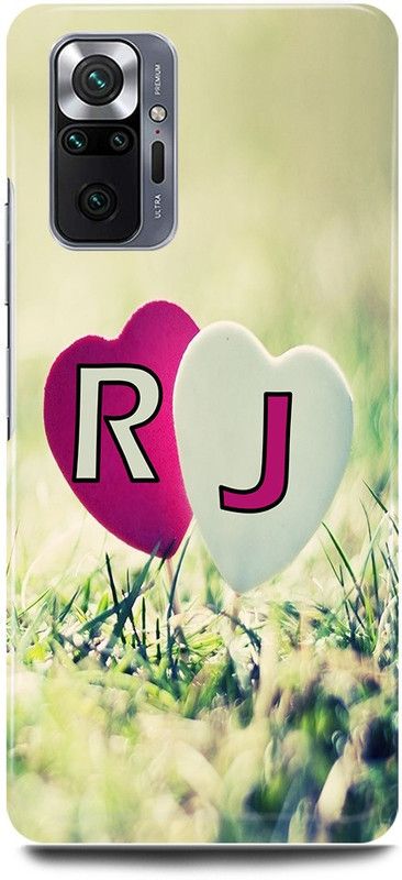 JUGGA Back Cover for Redmi Note 10 Pro, R LOVES J NAME,R NAME, J LETTER, ALPHABET,R LOVE J NAME  (Green, Hard Case, Pack of: 1)