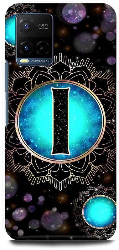 DIKRO Back Cover for Vivo Y21A, V2111, I, NAME, LETTER, ALPHABET  (Blue, Hard Case, Pack of: 1)