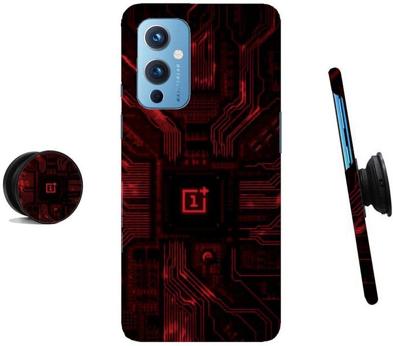 MY SWAG Back Cover for OnePlus 9  (Black, Red, Cases with Holder)