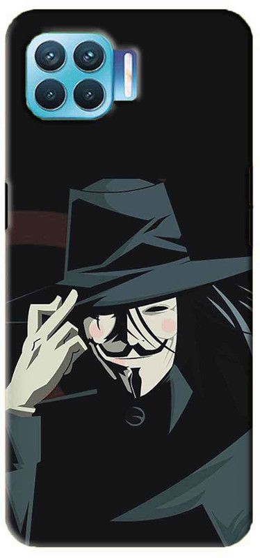 NDCOM Back Cover for OPPO F17 PRO Black Joker Printed  (Multicolor, Hard Case, Pack of: 1)
