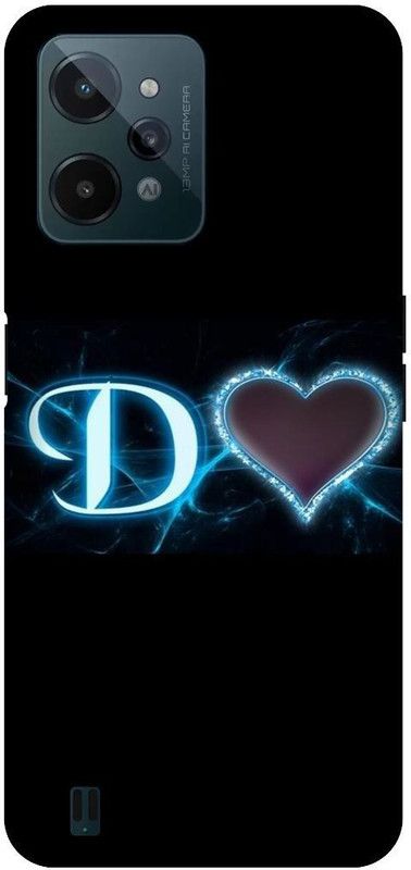 PHONE WALEY.COM Back Cover for Realme C31 , RMX3501 , D letter,D name D word , Printed Back Cover  (Black, Hard Case, Pack of: 1)