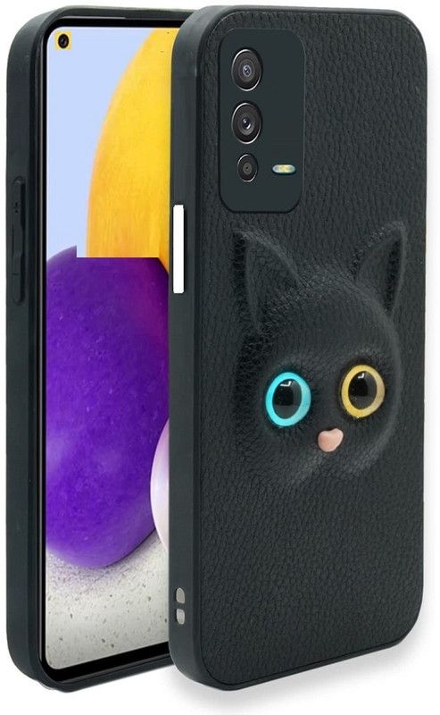 Coverage Back Cover for OPPO A55 4G  (Black, Silicon, Pack of: 1)