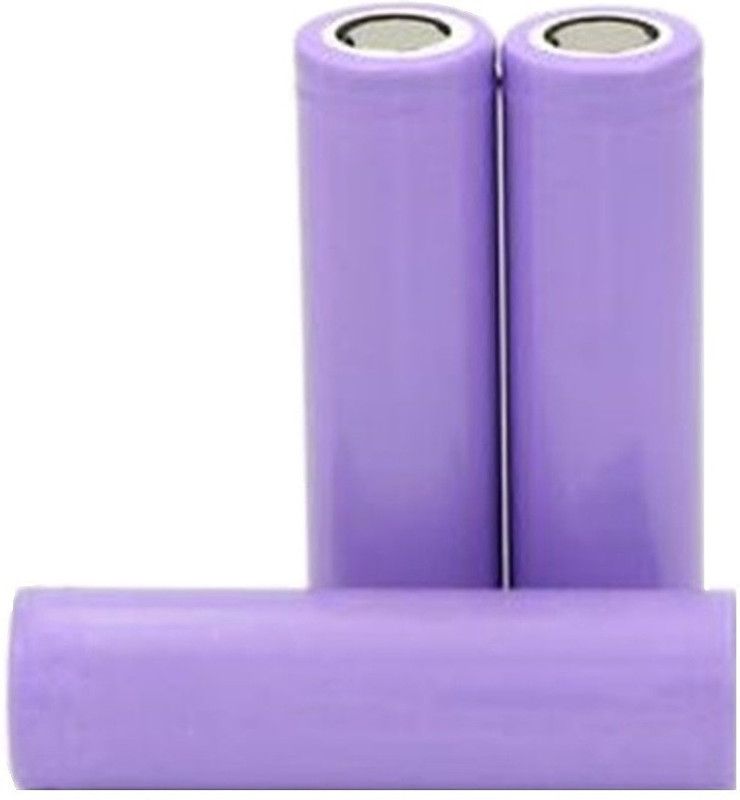 Breewell 2200 mAh 18650 Lithium-Ion Rechargeable for Multi-Purpose use –3 PCS |Purple| Battery  (Pack of 3)
