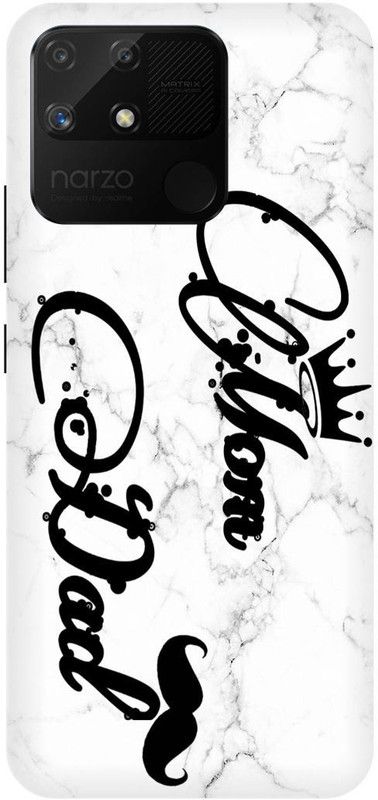 PICHKU Back Cover for NARZO 50A-RMX3430-DAD,MOM,PAA,PAPA,LIFE,LINE,LOVE,BAAPU,AMMI,MUMMY,MAA,MOTHER,FATHER  (White, Hard Case, Pack of: 1)