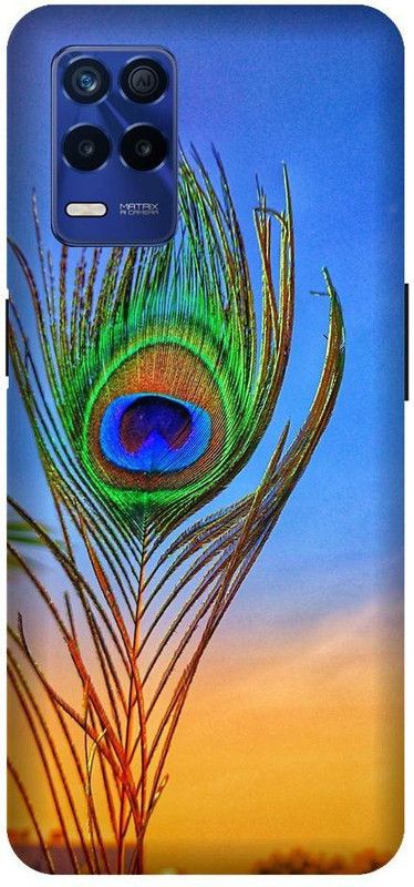 BARMANS Back Cover for Realme 8 5G Morpankh, Krishna Morpankh, Peacock Feather  (Multicolor, Shock Proof, Pack of: 1)