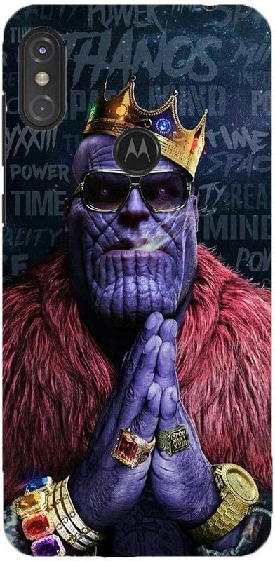 NDCOM Back Cover for Motorola Moto One Power Avengers End Game Thanos Printed  (Multicolor, Hard Case, Pack of: 1)