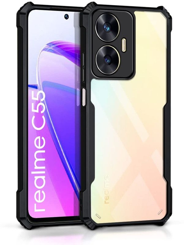 Aaralhub Front & Back Case for Realme C55, realme C55  (Black, Camera Bump Protector, Pack of: 1)