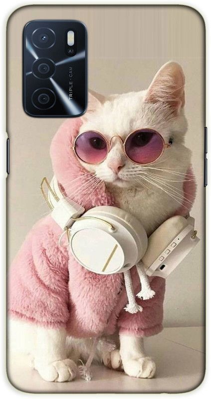 iprinto Back Cover for Oppo A53s 5G, Oppo A16 Cat Back Cover  (White, Hard Case, Pack of: 1)