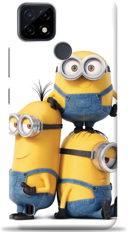 Loffar Back Cover for Realme C21  (Yellow, Shock Proof)