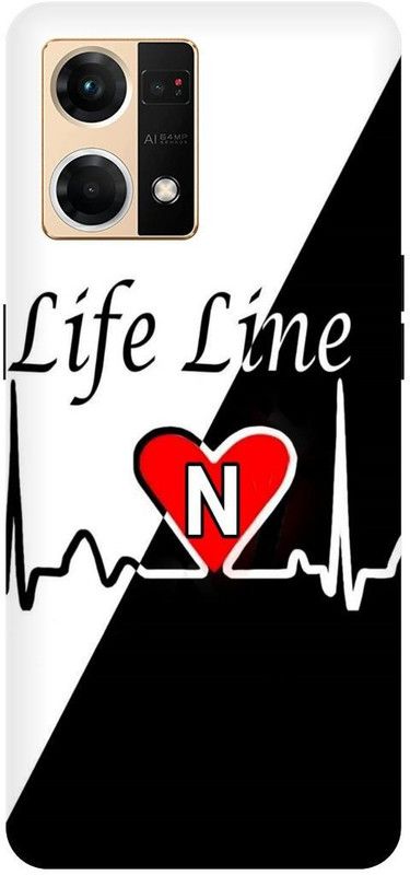 THE NARAYANA COLLECTIONS Back Cover for OPPO RENO 7- CPH2363-N,LIFE,LINE,NAME,ALPHABET,LOVE  (Multicolor, Hard Case, Pack of: 1)
