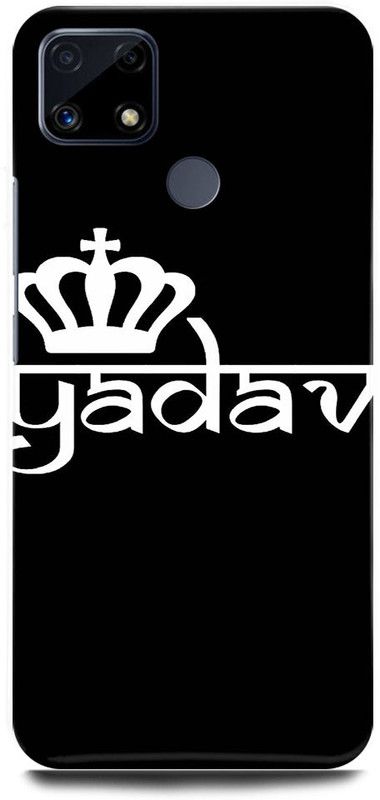 FRONK Back Cover for Realme C25s, RMX3197, YADAV, JI, KING  (Black, Hard Case, Pack of: 1)