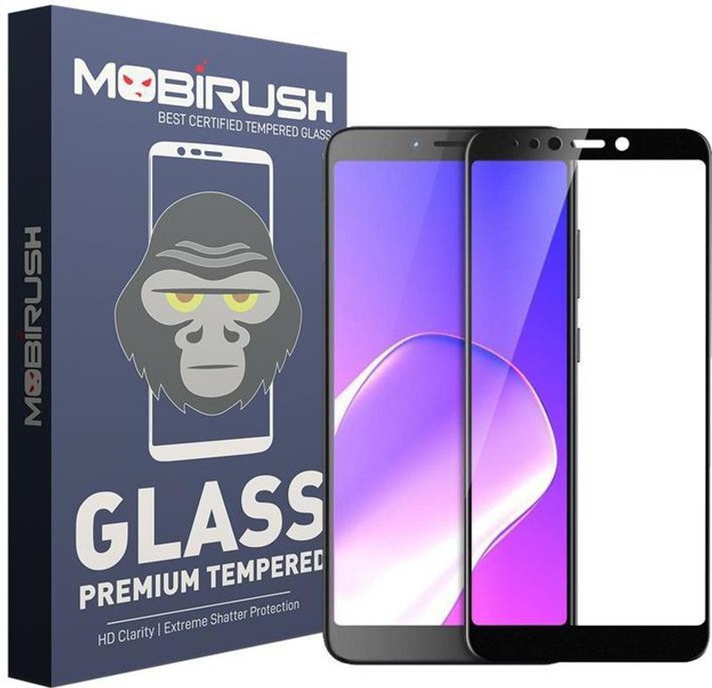 MOBIRUSH Edge To Edge Tempered Glass for Infinix Hot 6 Pro  (Pack of 1)