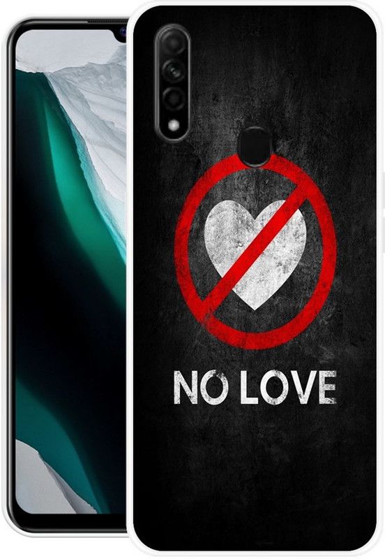 INDIALAND Back Cover for Oppo A31  (Black, Red, Grip Case, Silicon)