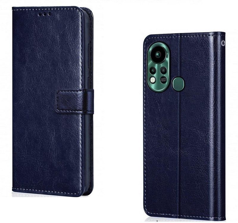 Coverage Flip Cover for Infinix Hot 11S  (Blue, Dual Protection, Pack of: 1)