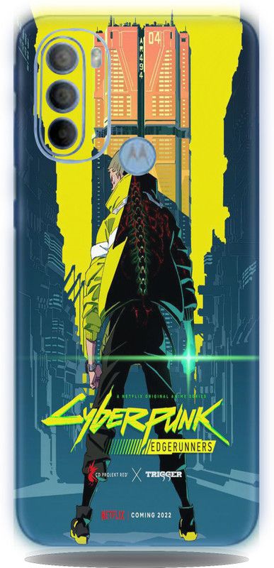 Mclaxa Cyberpunk Edgerunner Mobile Back Skin, Cyberpunk Edgerunner, Motorola G31 Mobile Skin  (Cyberpunk Edgerunner Skin With Super Matte Finish)
