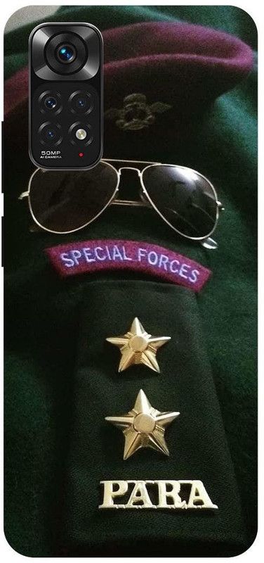 THE NARAYANA COLLECTIONS Back Cover for REDMI NOTE 11-ARMY,STAR,LOVER,FOJI,ATTITUDE  (Multicolor, Hard Case, Pack of: 1)