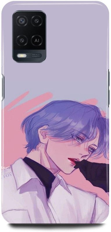 FRONK Back Cover for OPPO A54, CPH2239, LANGA, HASEGAWA, BTS, SINGER  (Beige, Hard Case, Pack of: 1)