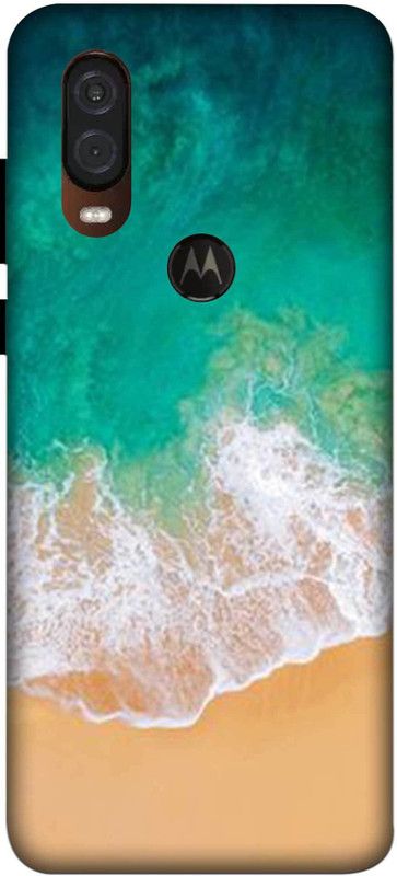 NDCOM Back Cover for Motorola One Vision Ocean Beach Printed  (Multicolor, Hard Case, Pack of: 1)