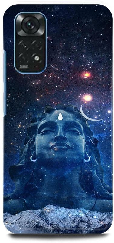 play fast Back Cover for Redmi Note 11 ADIYOGI, SHIVA, STATUE, MAHAKAL, MAHADEV, SHIV, JI  (Blue, Hard Case)