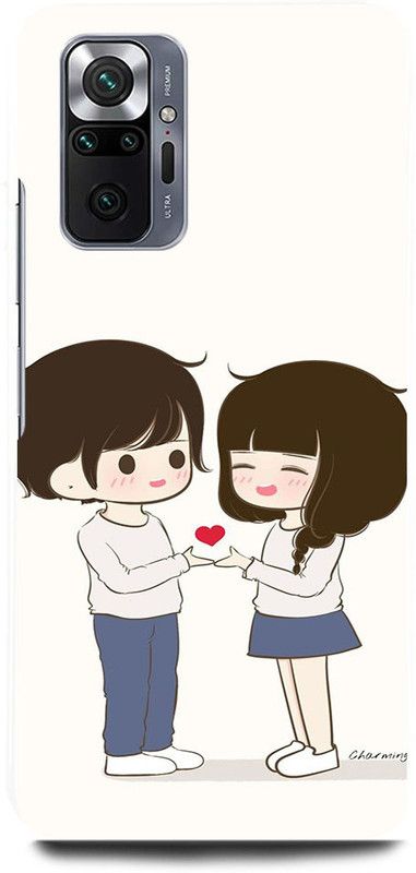 FRONK Back Cover for REDMI Note 10 Pro, CUTE, BOY, CUTE, GIRL, LOVE, COUPLE, HEART  (White, Hard Case, Pack of: 1)