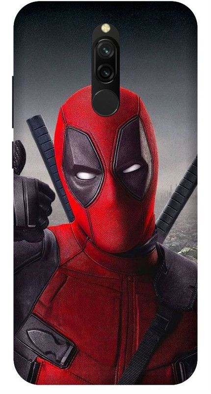 SSMORYA Back Cover for Mi Redmi 8 Deadpool Printed Back Cover  (Multicolor, Waterproof, Pack of: 1)