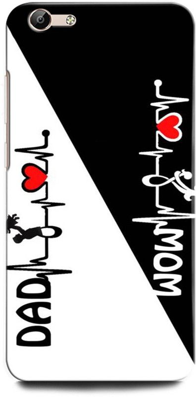 ORBIQE Back Cover for Vivo Y67 MOTHER, MAA, FATHER, LIFE LINE, I LOVE MY MOM DAD  (Multicolor, Hard Case, Pack of: 1)
