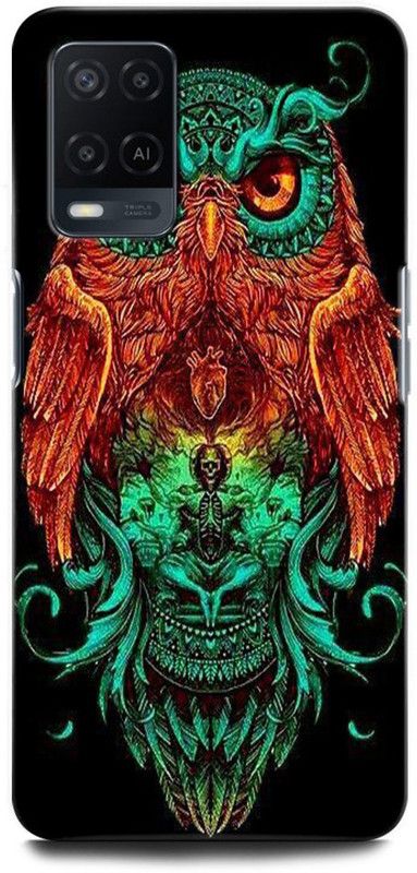 ORBIQE Back Cover for OPPO A54 2263 OWL, TRIPPY, WORLD, EYE, USA, ILLUMINATI, MASONICO, OWL  (Multicolor, Hard Case, Pack of: 1)