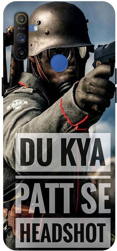 PICHKU Back Cover for NARZO 10A-RMX2020-PUBG,CHICKEN,DINNER,KAR98,M416,AKM,AWM,BOYS,GIRLS,FREE,FIRE  (Grey, Hard Case, Pack of: 1)