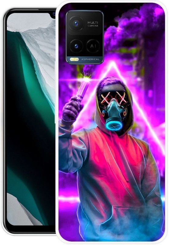 PINKZAP Back Cover for Vivo Y21s  (Multicolor, Grip Case, Silicon, Pack of: 1)