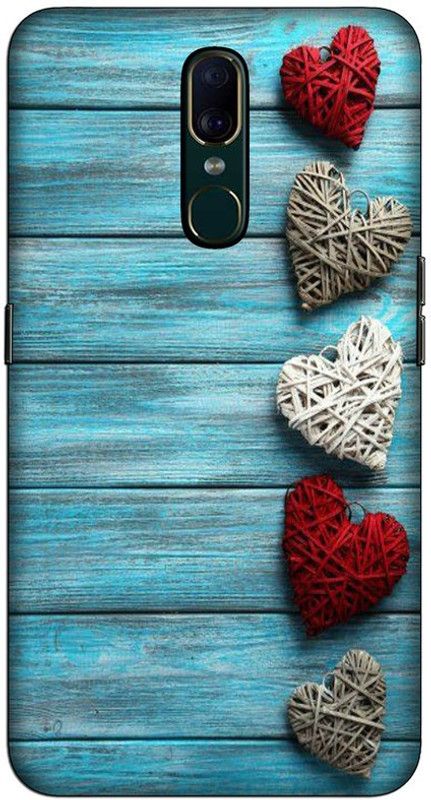 CROKIAN Back Cover for Oppo F11 Heart Back Cover  (Multicolor, Hard Case, Pack of: 1)