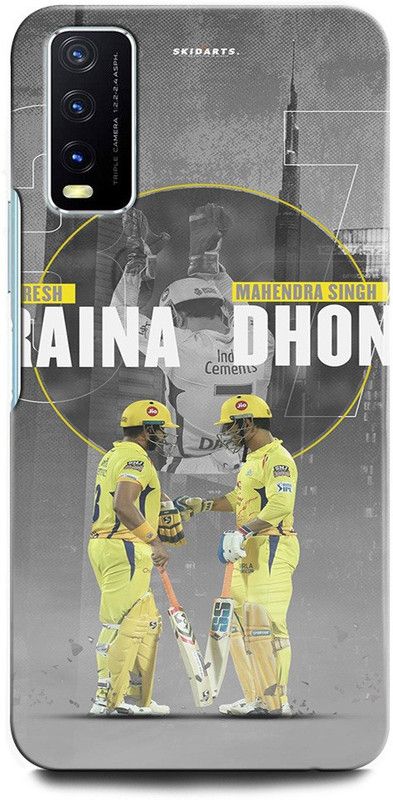 GRAFIQE Back Cover for Vivo Y20i V2027 MS DHONI 7, MAHENDRA SINGH DHONI, DHONI, CRICKET, RAINA  (Multicolor, Shock Proof, Pack of: 1)