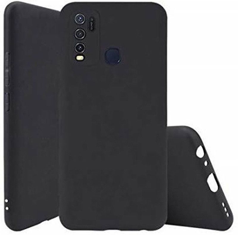 Stunny Back Cover for Vivo Y30  (Black, Grip Case)