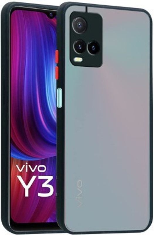 Cermarise Back Cover for Vivo Y33S  (Black, Camera Bump Protector, Pack of: 1)