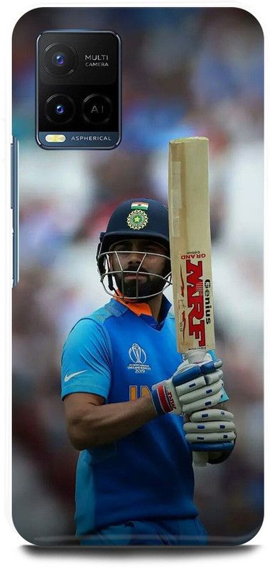 DIKRO Back Cover for Vivo Y21, V2149, VIRAT, KOHLI, INDIAN, PLAYER, RCB  (Blue, Hard Case, Pack of: 1)