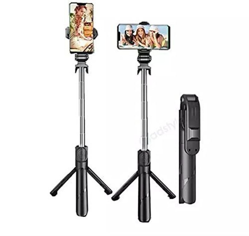 Ratixes Cable Selfie Stick  (Black, Remote Included)