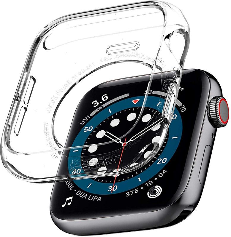 Spigen Liquid Crystal Front & Back Case for Apple Watch Series 8 / 7 (45mm) | SE2 / 6 / SE / 5 / 4 (44mm)  (Transparent, Shock Proof, Pack of: 1)